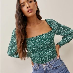 Pinto Top in Parsley by Reformation